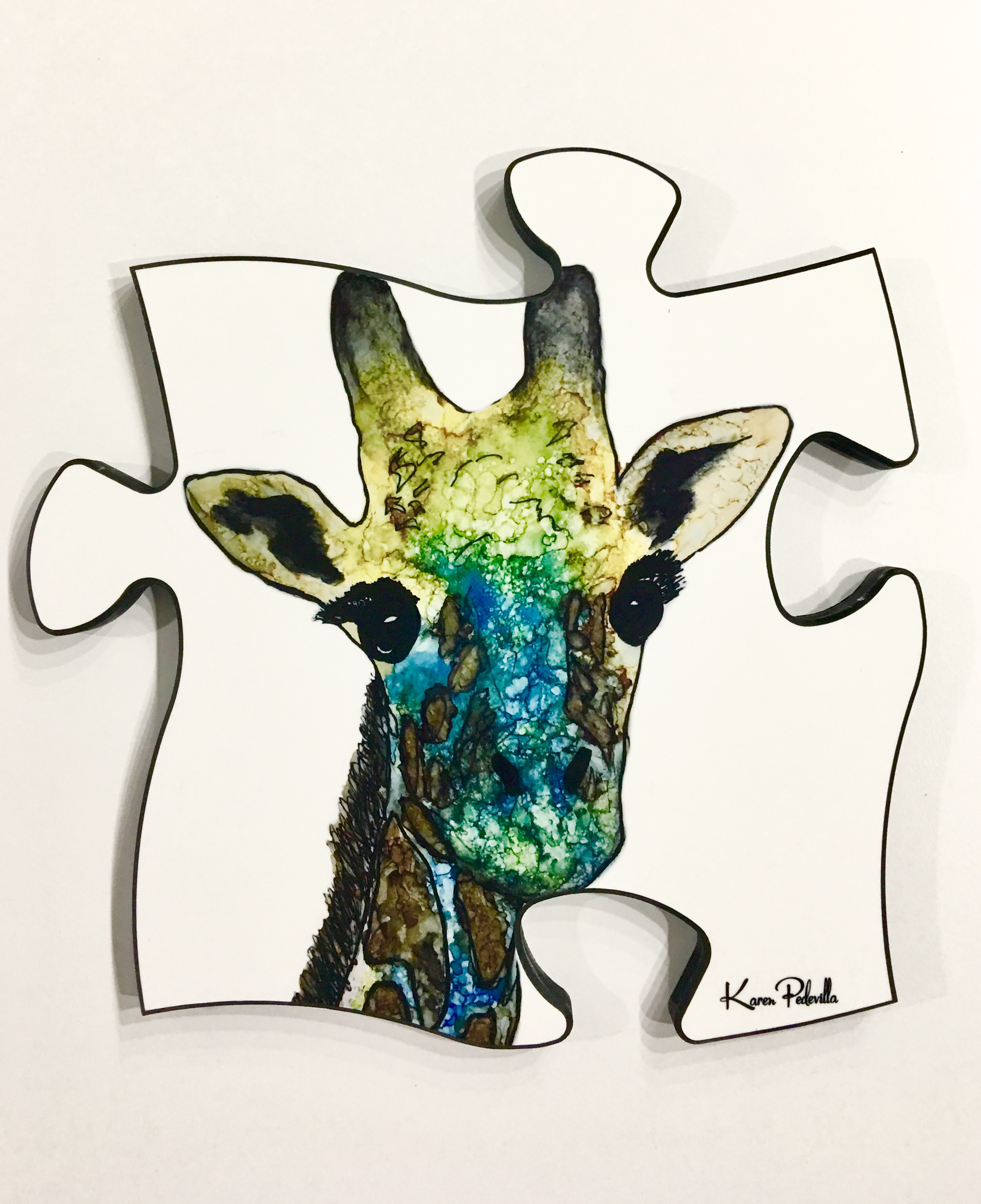 Giraffe Puzzle made with sublimation printing