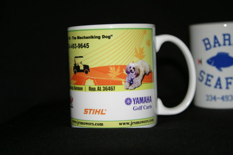 JR's Mugs made with sublimation printing