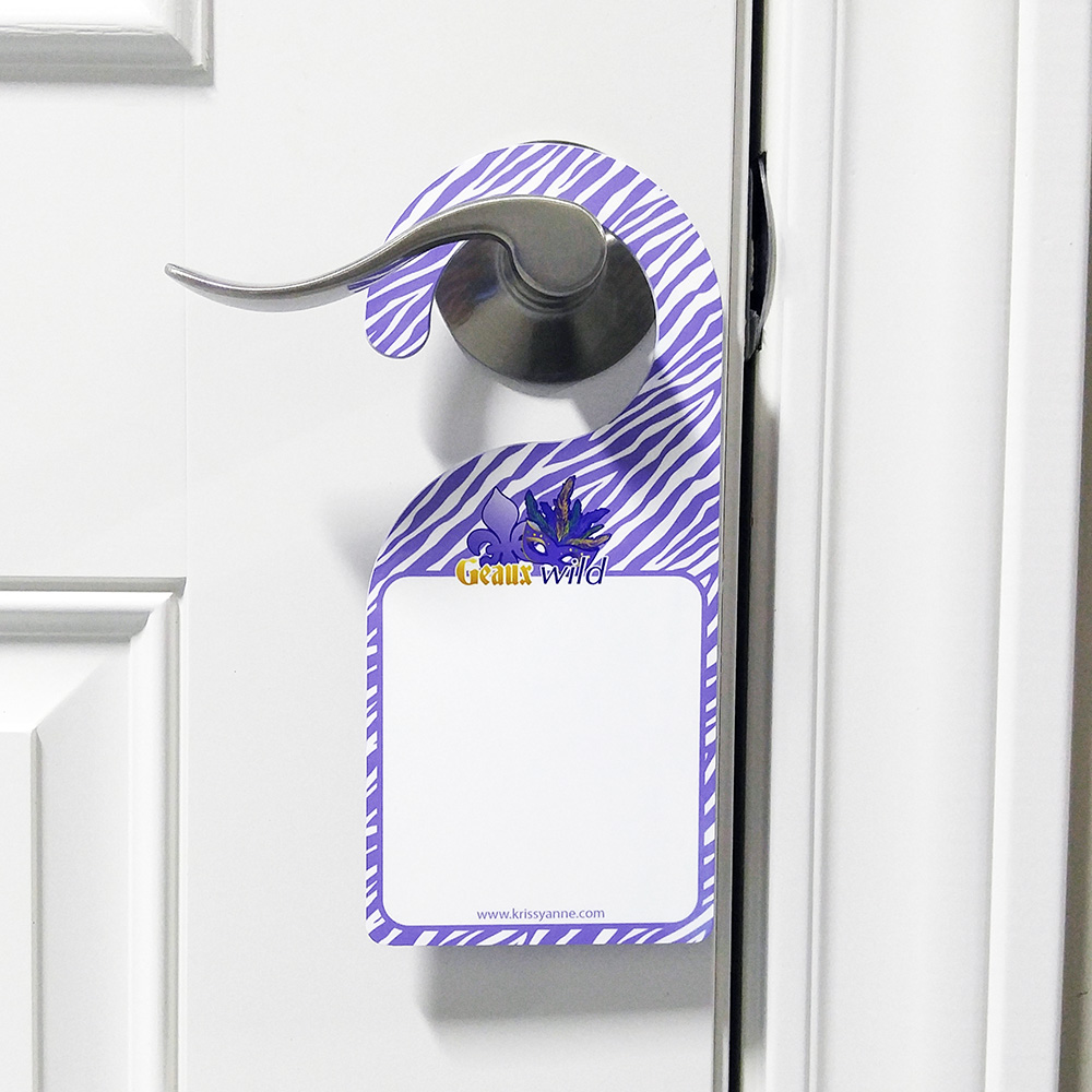 Geaux Wild Door Hanger made with sublimation printing