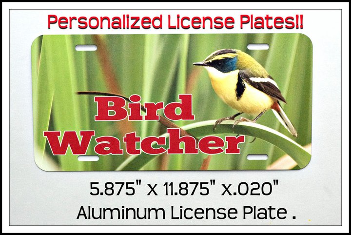 Bird Watching Plate made with sublimation printing