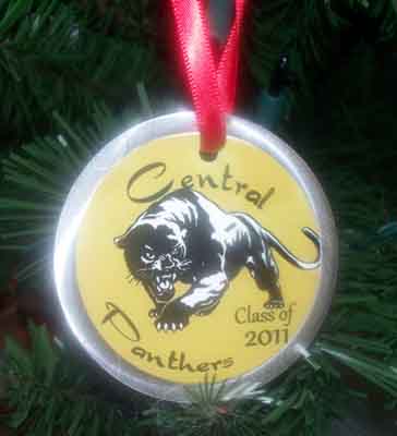 Round Aluminum Ornaments made with sublimation printing