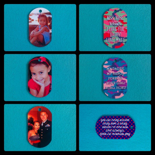 Custom Dog Tags made with sublimation printing