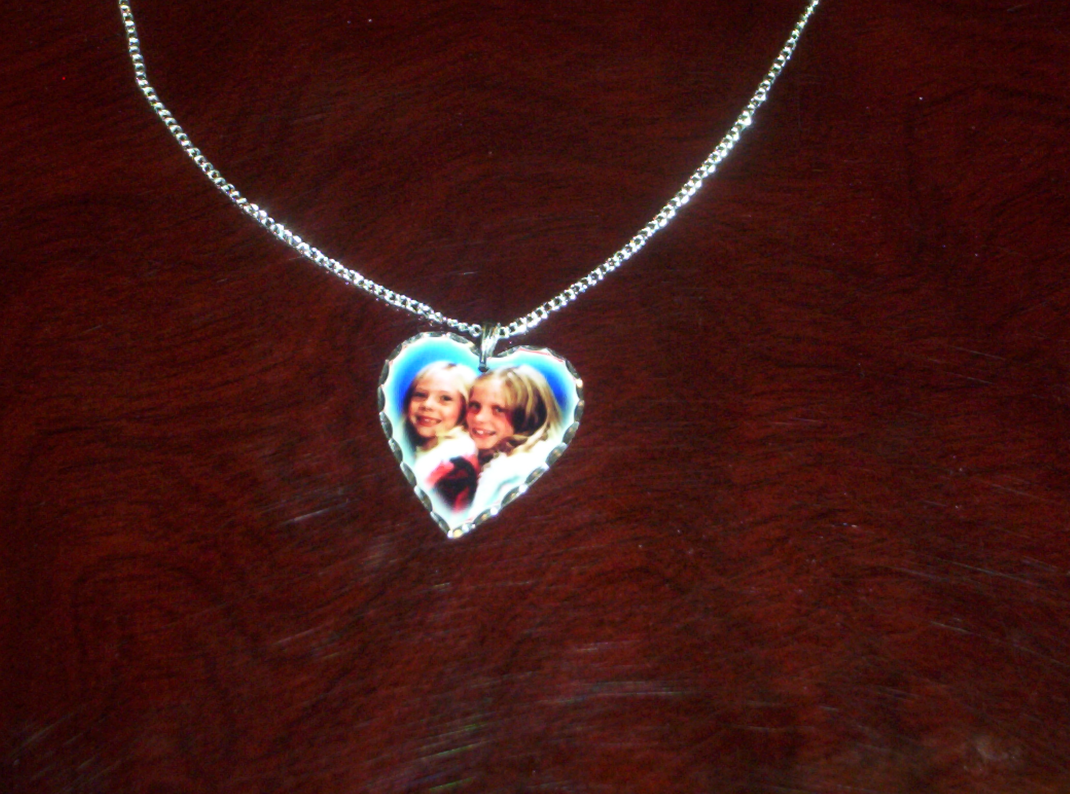 Heart Necklace made with sublimation printing