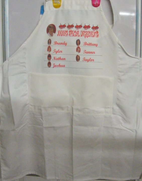  Nana's Apron made with sublimation printing