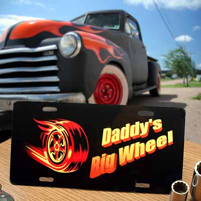 Aluminum License Plate made with sublimation printing