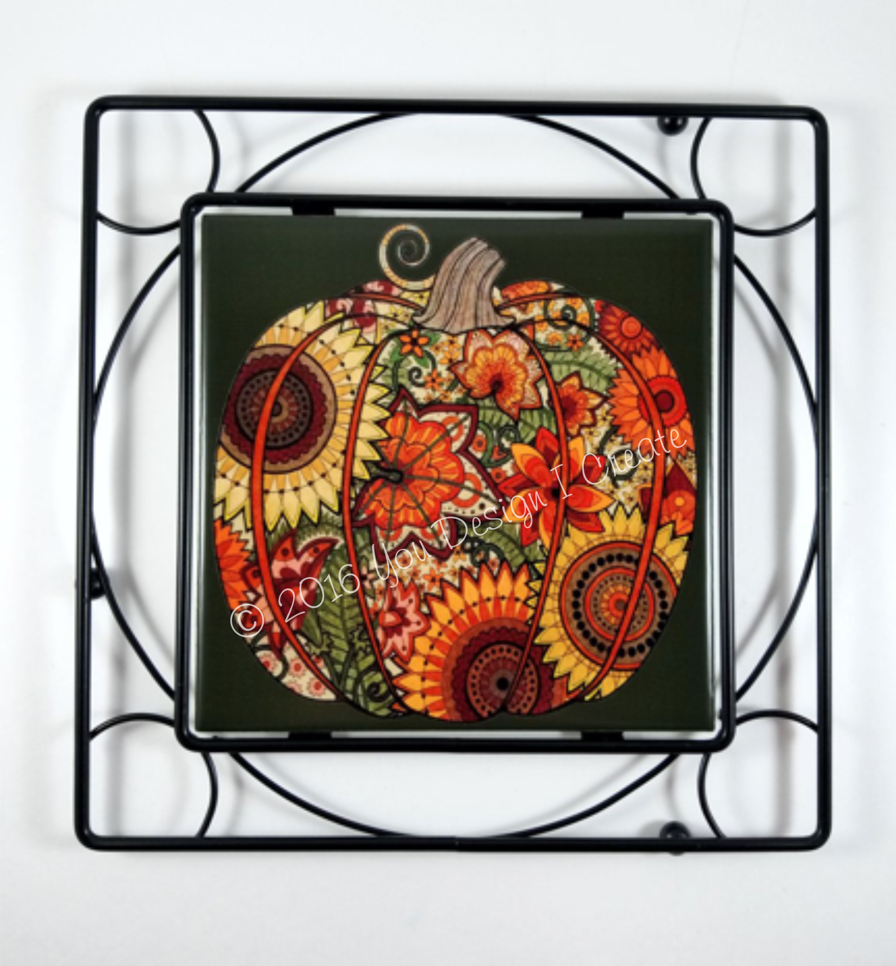Pumpkin Harvest Trivet (Fall Palette Decoration contest) made with sublimation printing