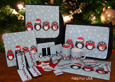 RedPenuins Holiday Collection made with sublimation printing