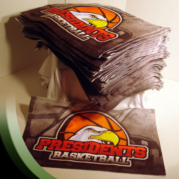 Presidents Basketball Towels made with sublimation printing