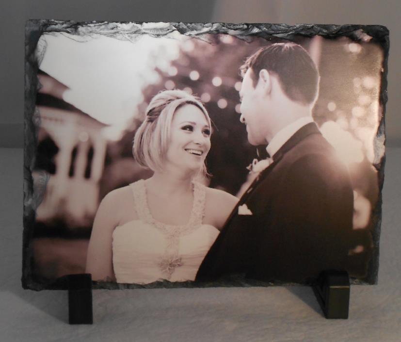 Wedding Gift Photo Slate made with sublimation printing