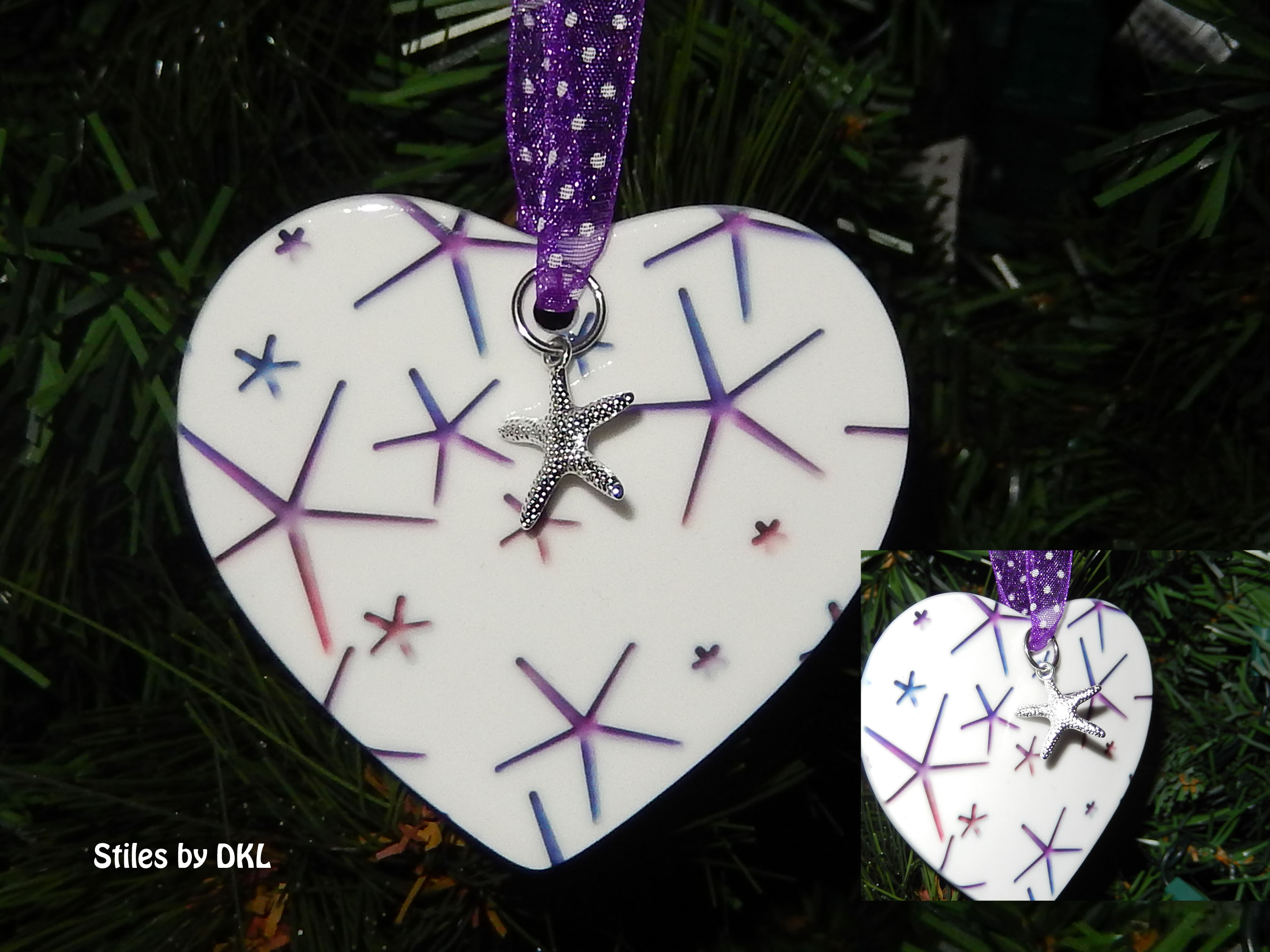 Starfish Love Ornament made with sublimation printing
