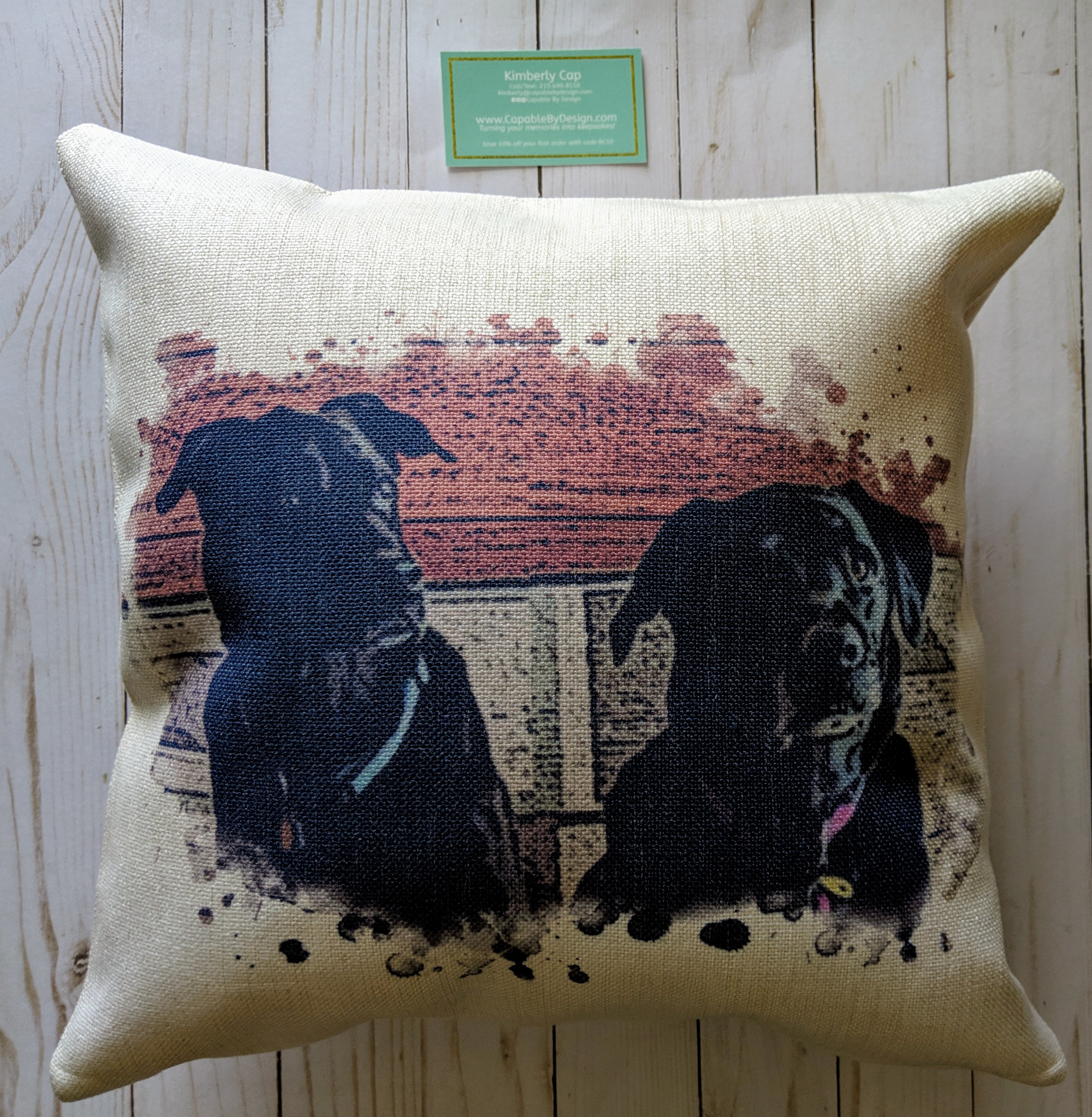 Custom Pet Pillow Sham made with sublimation printing