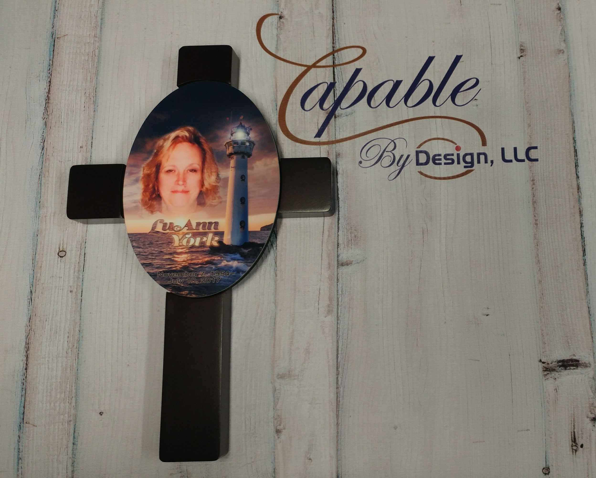 Unisub Cross Award Plaque with Hardboard Insert made with sublimation printing