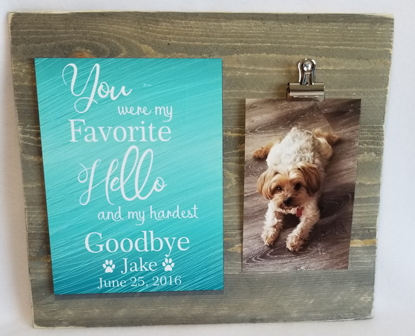 Pet memory wall hanging made with sublimation printing
