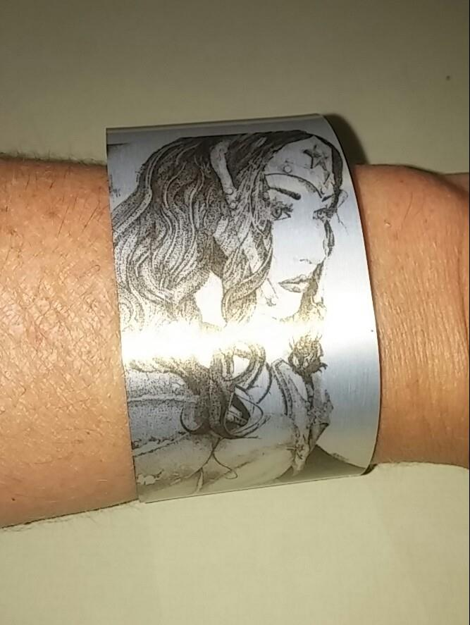 Close up Cuff made with sublimation printing