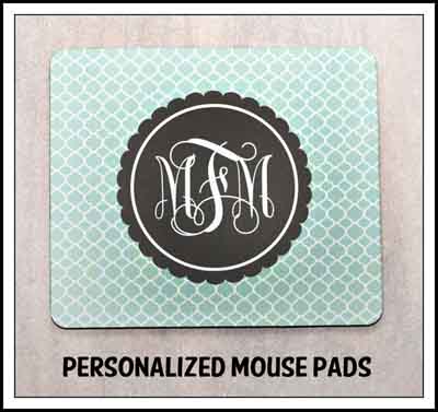 monogram mousepad made with sublimation printing