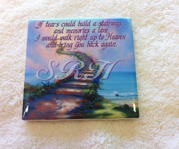 Bison Ceramic Memorial Tile made with sublimation printing