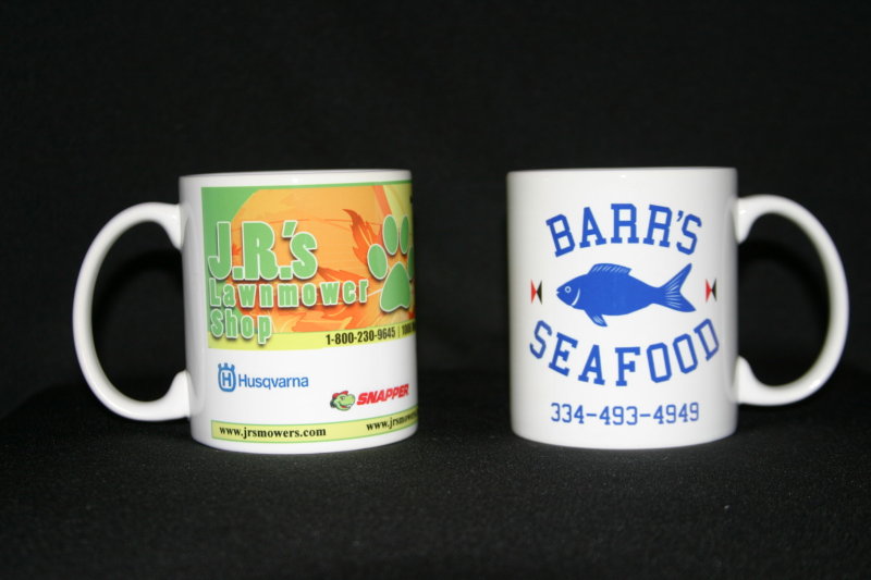 JR's & Barr's Mugs made with sublimation printing