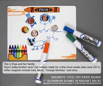 Magnetic Dry Erase Board made with sublimation printing