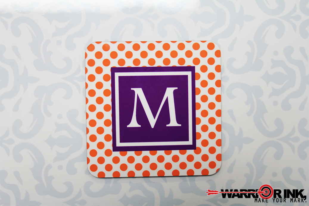 Coasters - Monogram made with sublimation printing