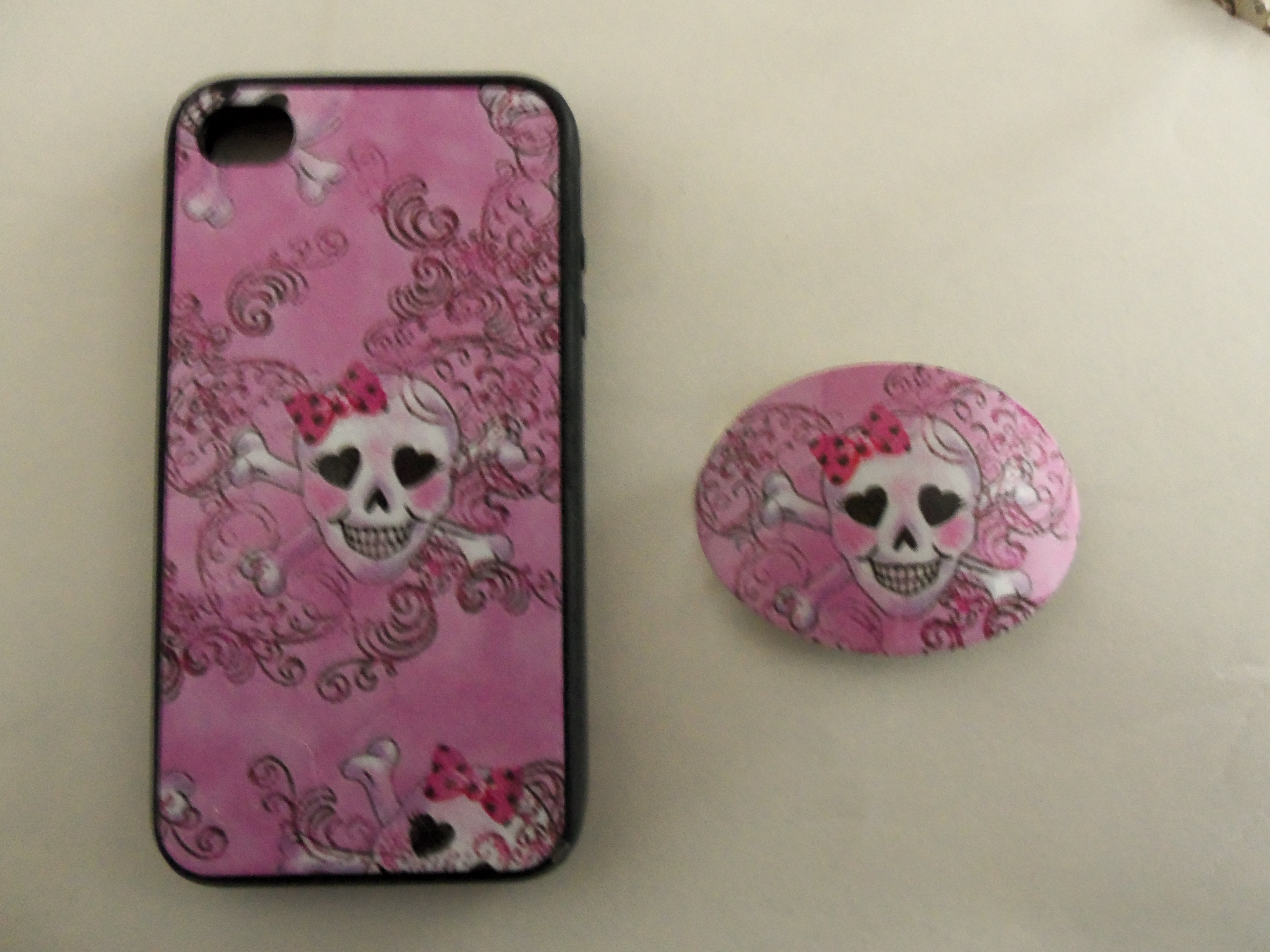 barrette & phone cover made with sublimation printing