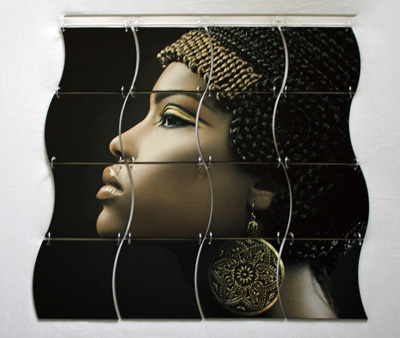 Nefertiti Wavy Mural made with sublimation printing