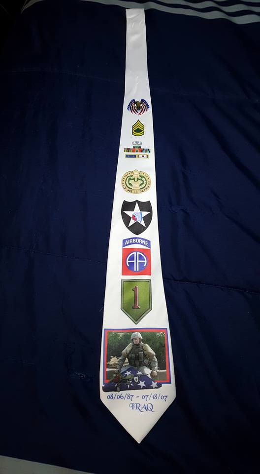 Veterans Tie made with sublimation printing