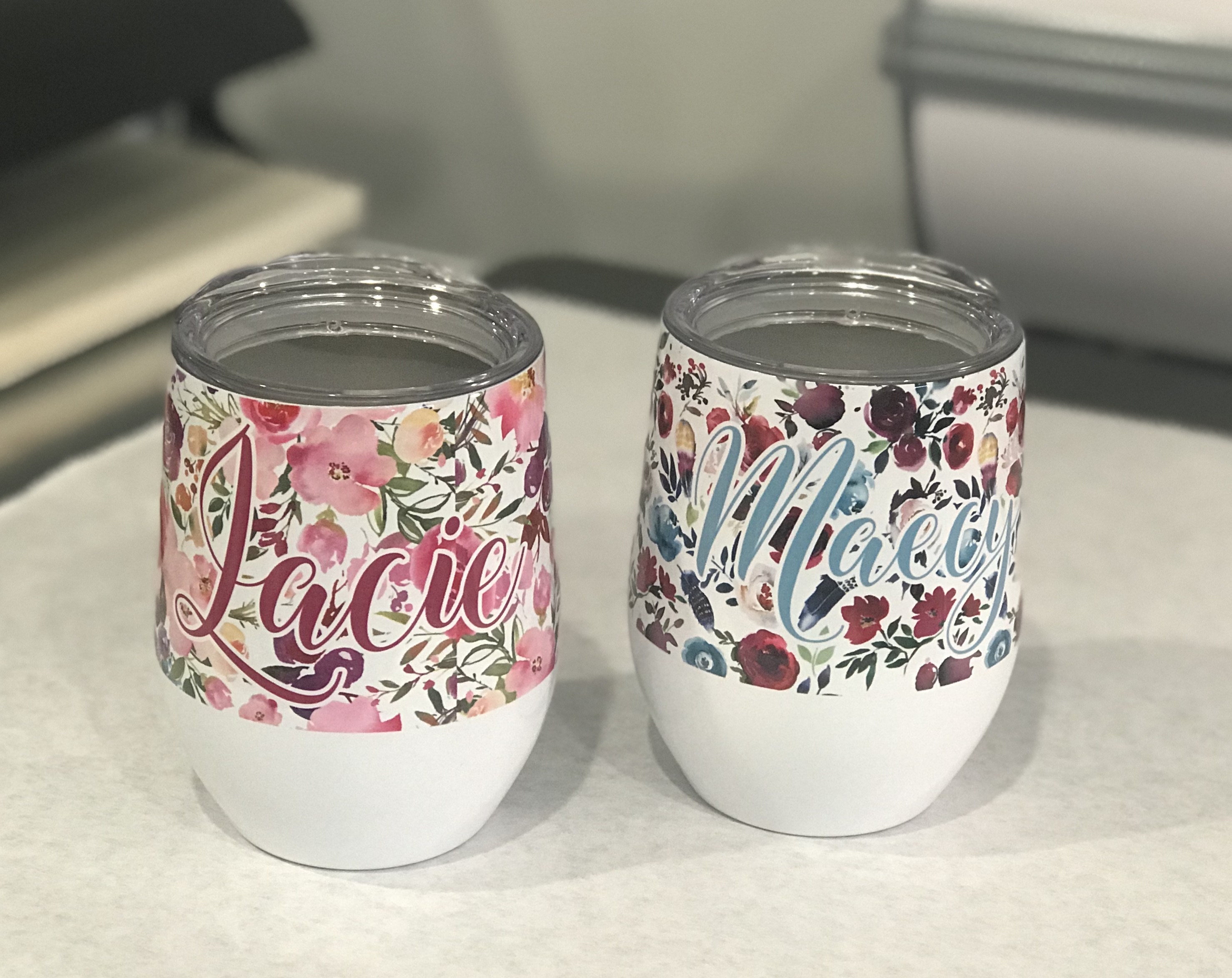Stainless Steel Wine Tumbler made with sublimation printing