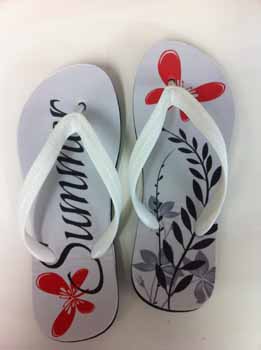 Summer's Flips made with sublimation printing