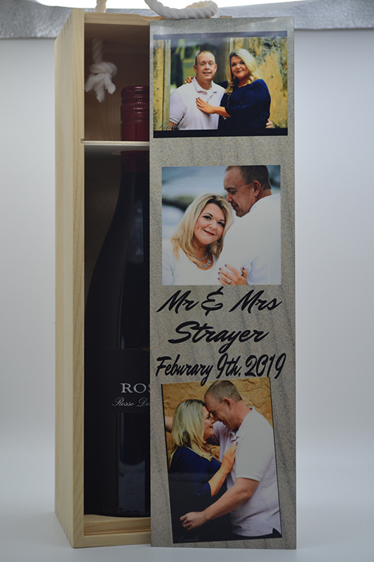 Wine Box Wedding Gift made with sublimation printing