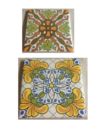 Tile made with sublimation printing