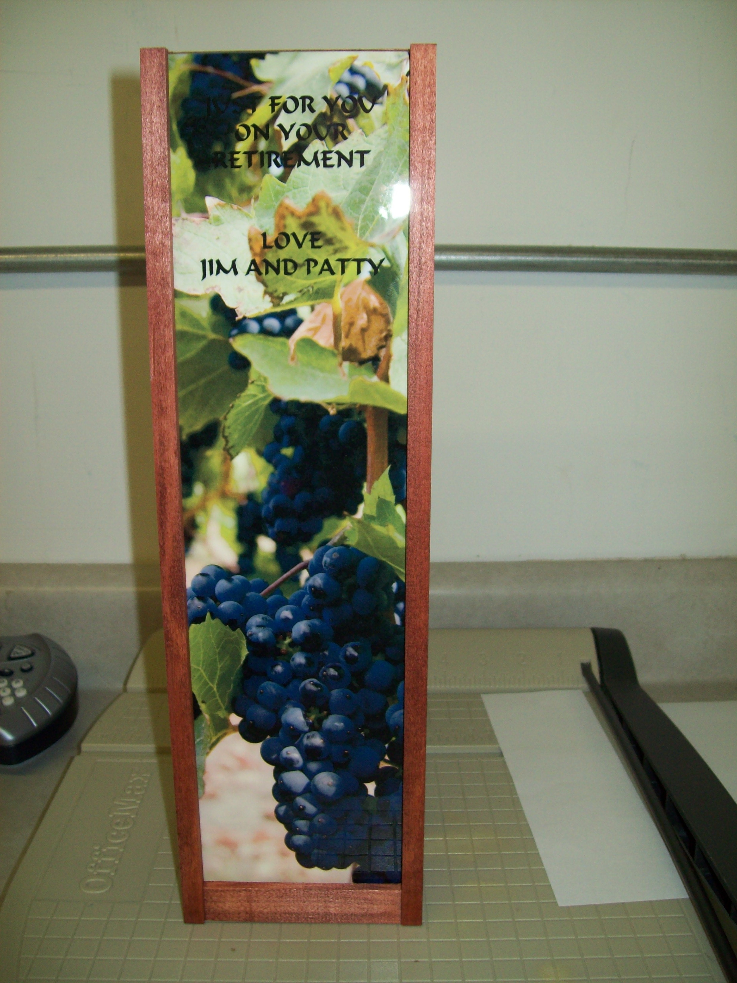 personalized wine box made with sublimation printing