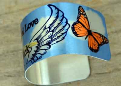 Side of Cuff Bracelet made with sublimation printing