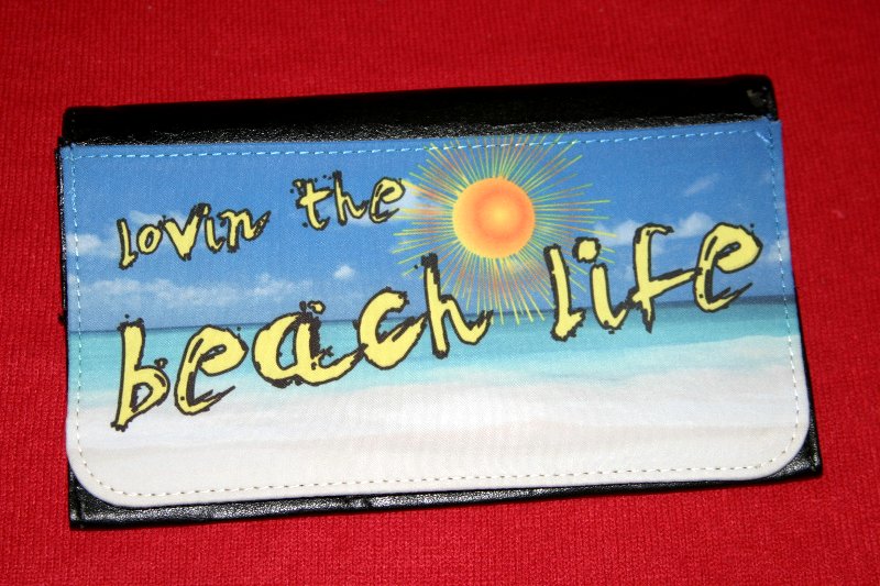 Faux leather wallet made with sublimation printing