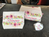 Cosmetic Bags from Linen Placemats made with sublimation printing