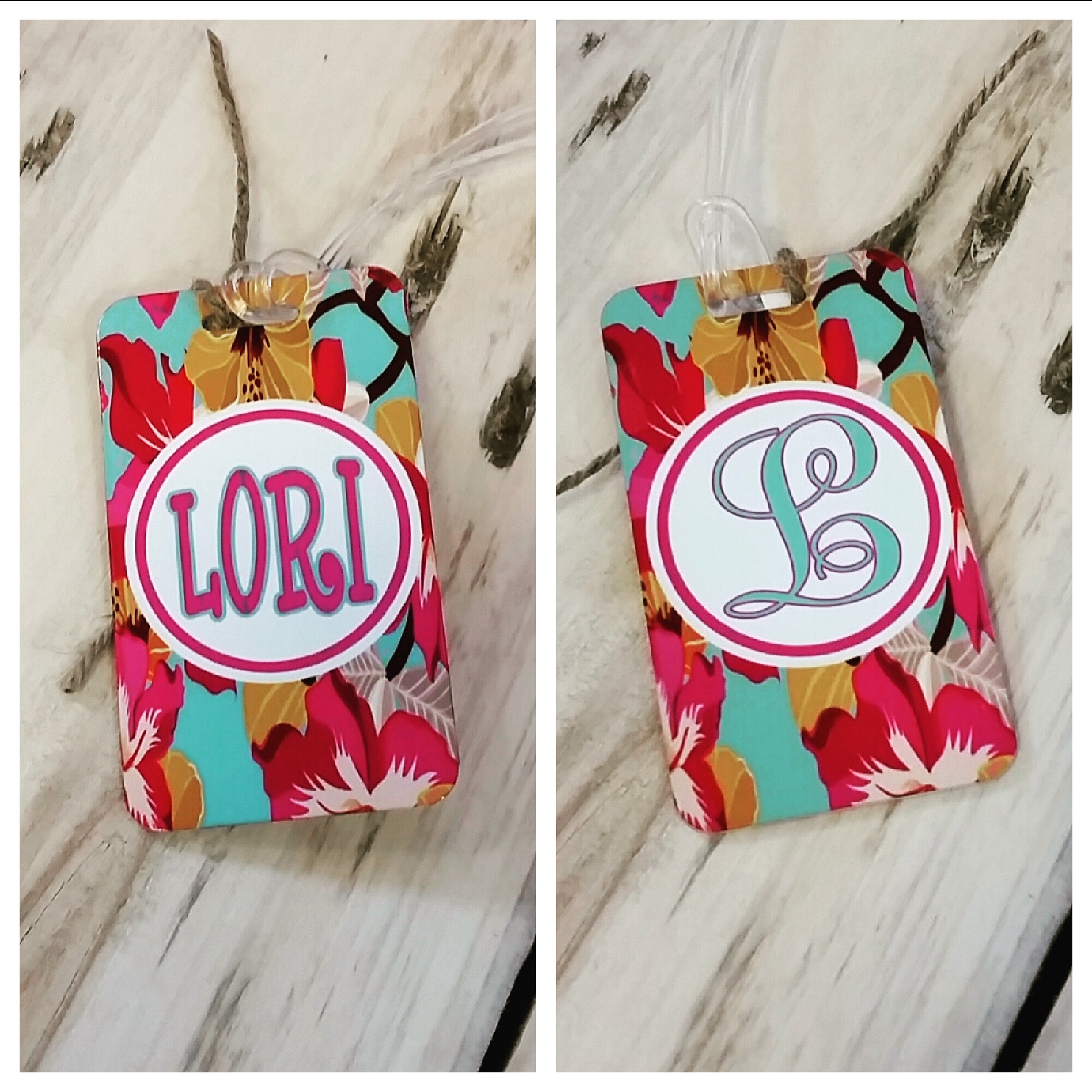Personalized Luggage Tag made with sublimation printing