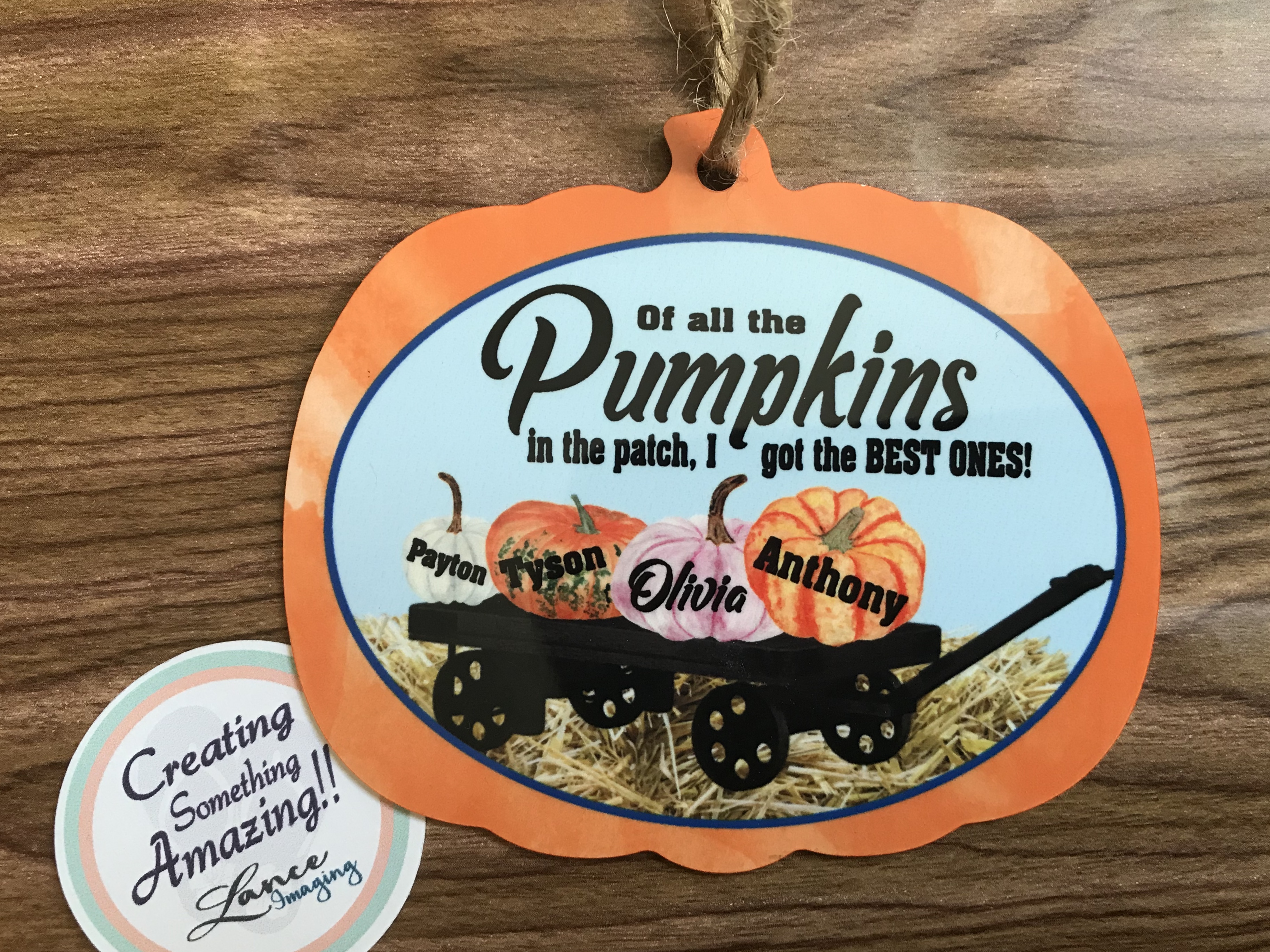 Best Pumpkins in the Patch made with sublimation printing