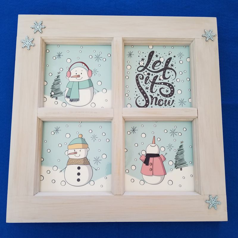 Snowman Window made with sublimation printing