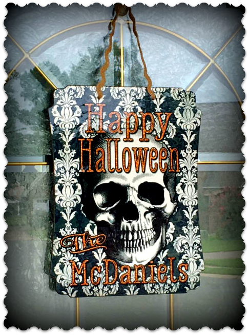 Halloween Door Hanger made with sublimation printing
