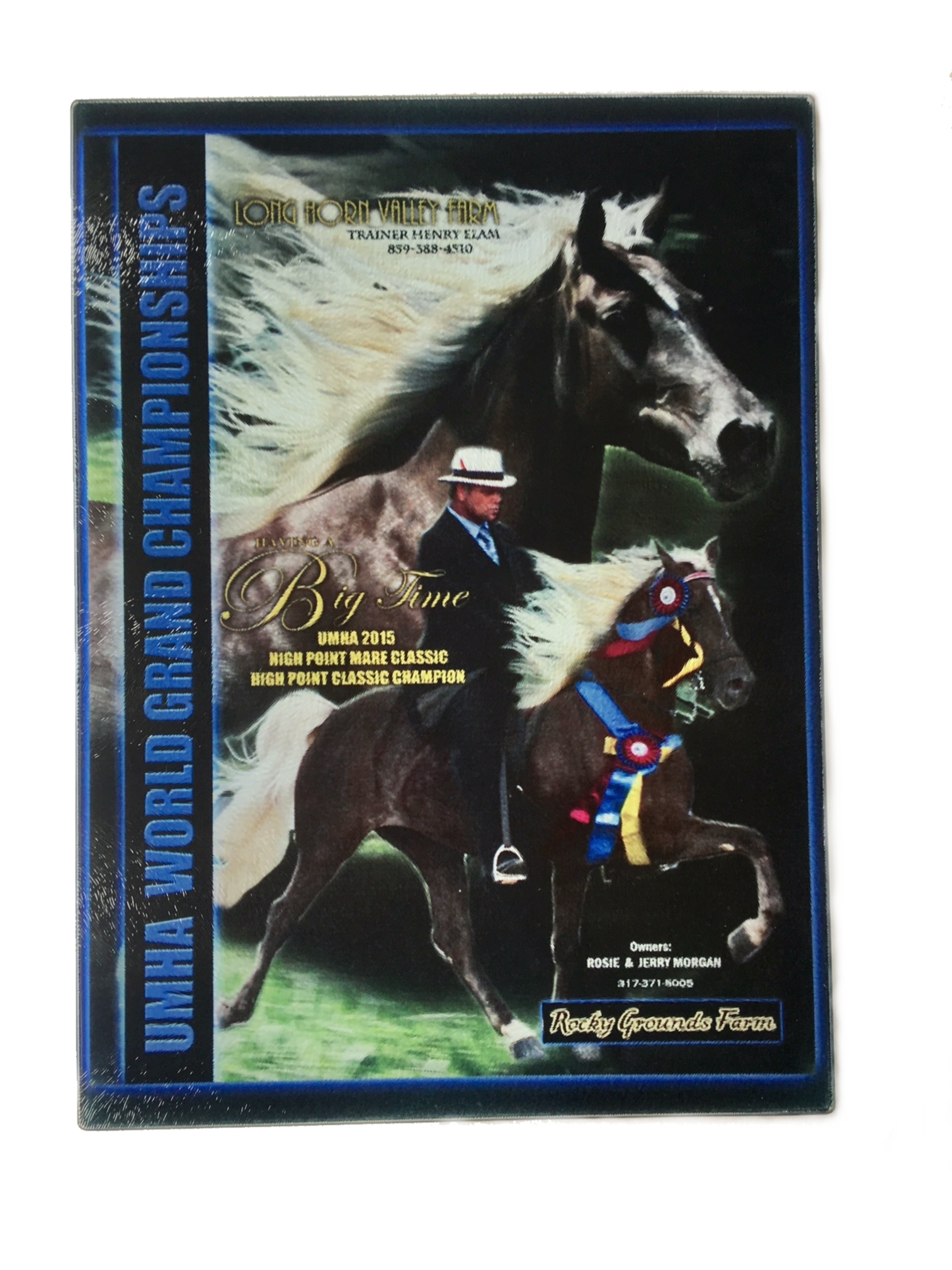 World Champion Rocky Mountain Horse Birthday Cutting Board made with sublimation printing