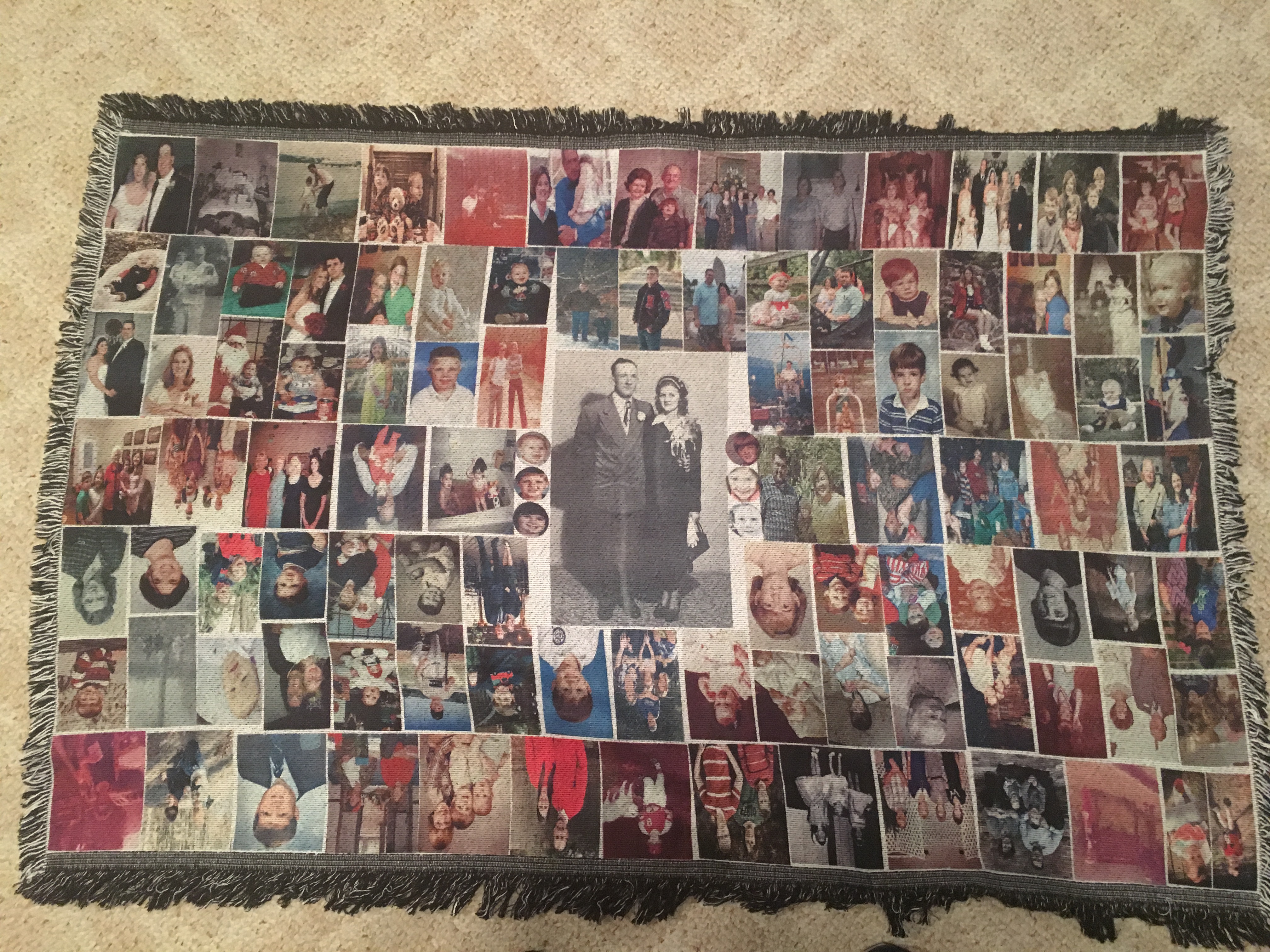 memory throw made with sublimation printing