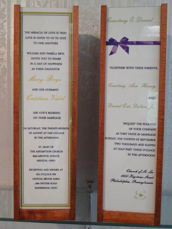 Wine Box Wedding Invitations made with sublimation printing