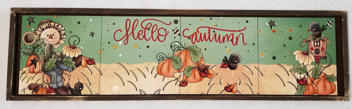 Hello Autumn wall decor (autumn contest) made with sublimation printing