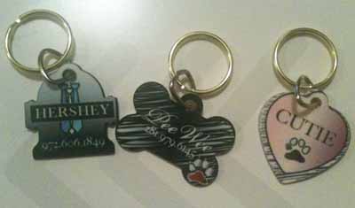 Pet Tags made with sublimation printing