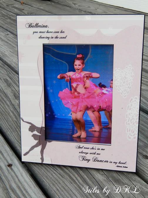 tiny dancer picture frame made with sublimation printing