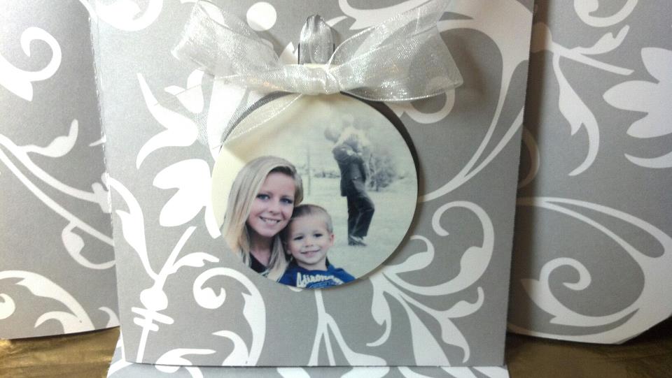 Memorial Christmas Ornament made with sublimation printing