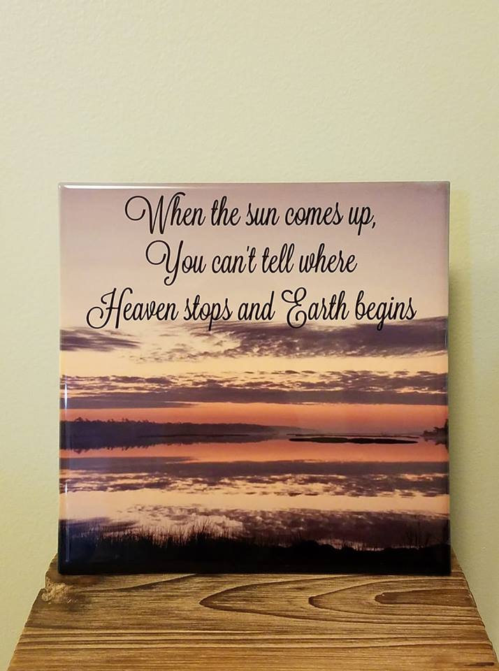 Heaven Stops and Earth Begins made with sublimation printing