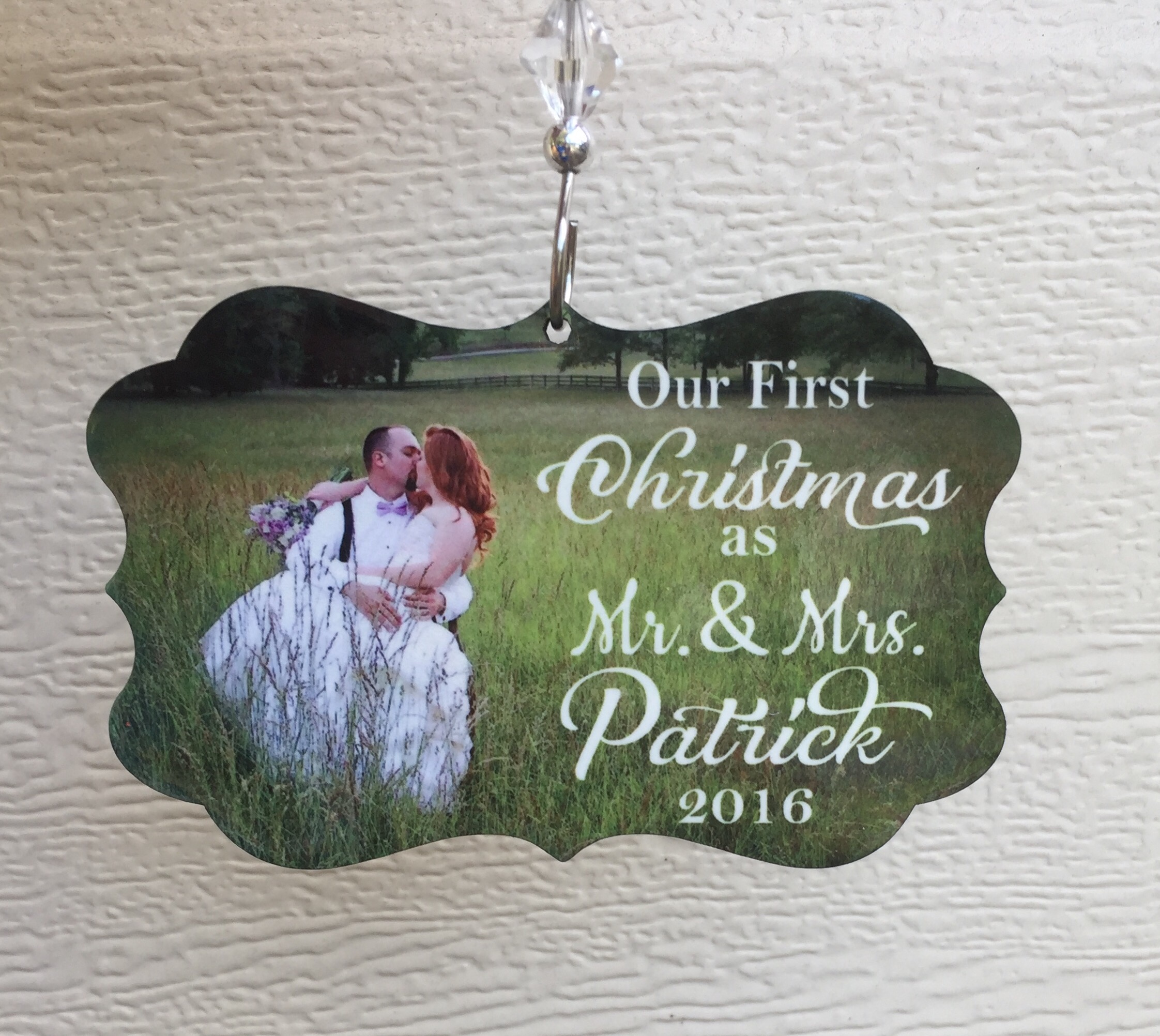 Wedding Ornament made with sublimation printing