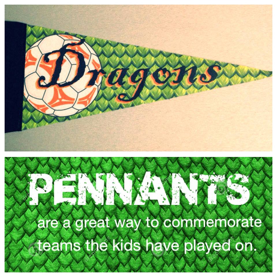 Pennants made with sublimation printing