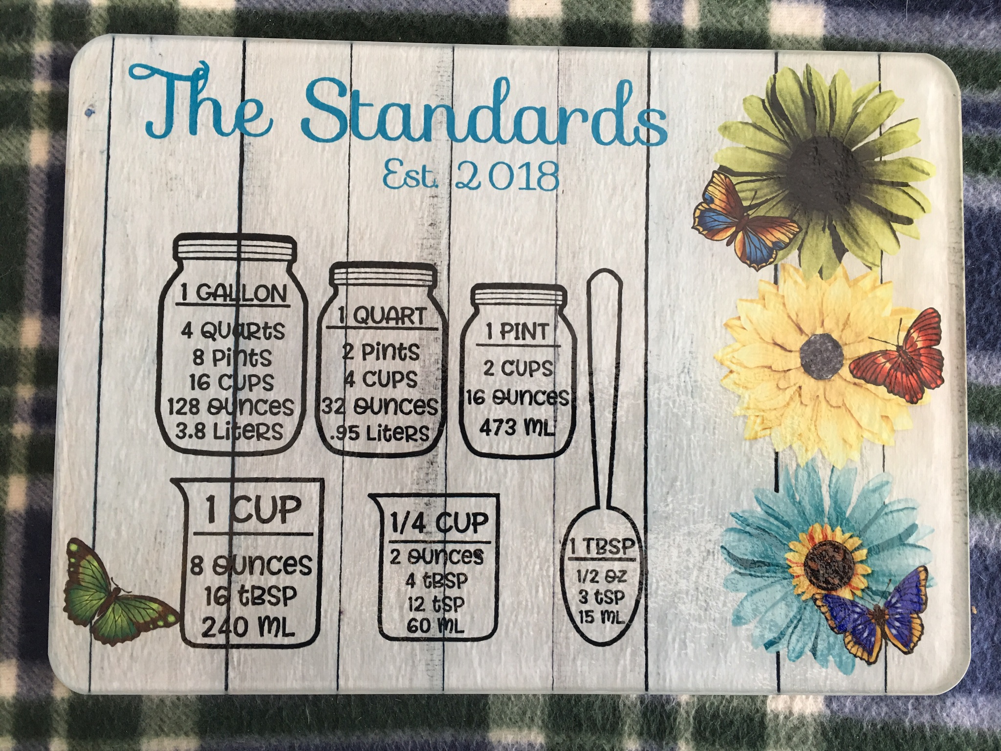 Cutting Board Wedding Gift made with sublimation printing