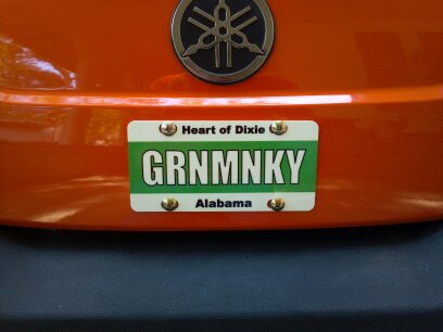 Mini License Plate made with sublimation printing
